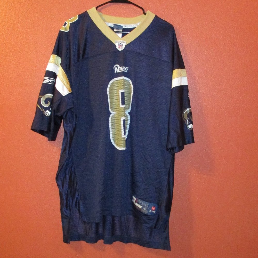 NFL Rams Jersey Men X Large Blue Gold Bradford Football Jersey